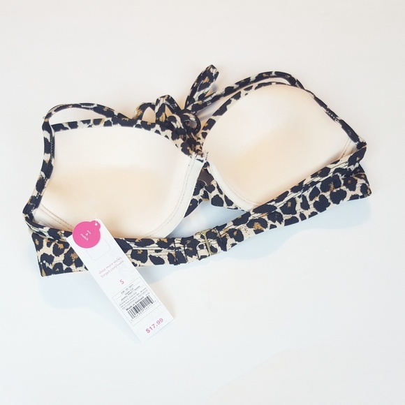Xhilaration Cheetah Bikini Top Size    NWT   Small - Picture 3 of 8